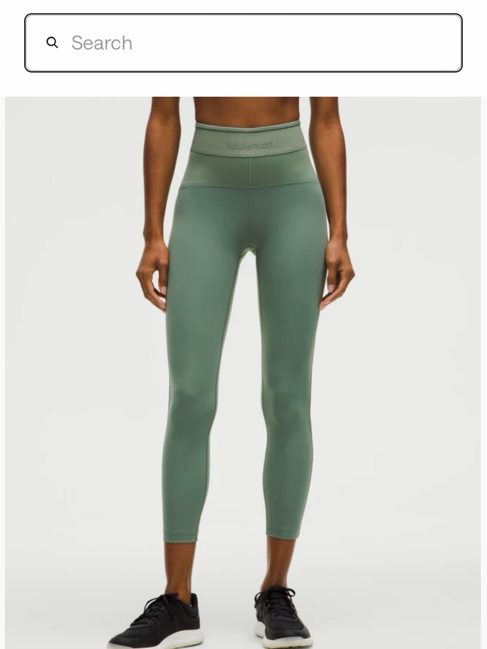 Lemon High-Rise 7/8 Leggings in Sage Green